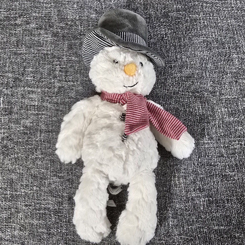 Mary Meyer Putty Blizzard Snowman 12" Soft Plush Stuffed Animal Toy White